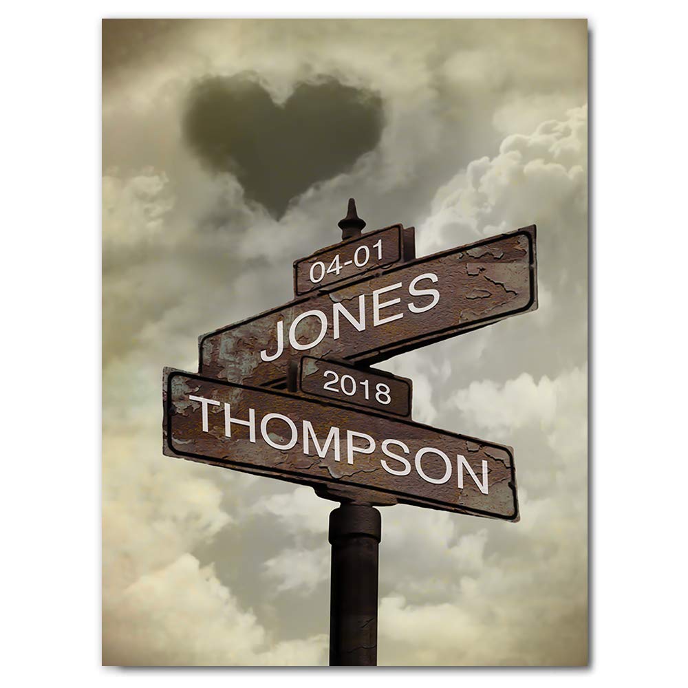 Personalized street sign as a sentimental wedding gift for best friend