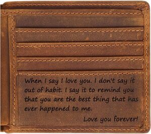 Engraved Personalized Wallet - thoughtful gifts for boyfriend