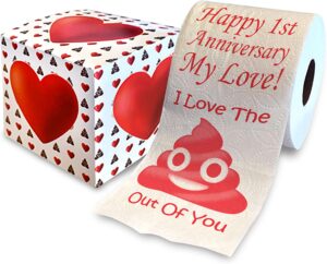Printed Toilet Paper - one year anniversary gifts for boyfriend