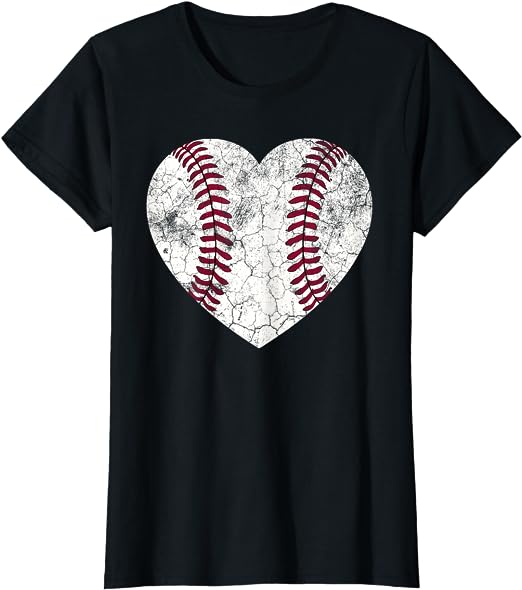 Heart Baseball Mom Shirt